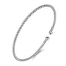 Split 14K White Gold Beaded Bujukan Bangle