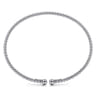 Split 14K White Gold Beaded Bujukan Bangle