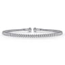 Split 14K White Gold Beaded Bujukan Bangle