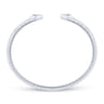 Split 14K White Gold Diamond Spear Bangle - 0.5 ct