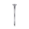 Split 14K White Gold Pave Diamond Heart Ring - 0.07 ct