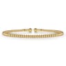 Split 14K Yellow Gold Beaded Bujukan Bangle