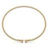 Split 14K Yellow Gold Beaded Bujukan Bangle