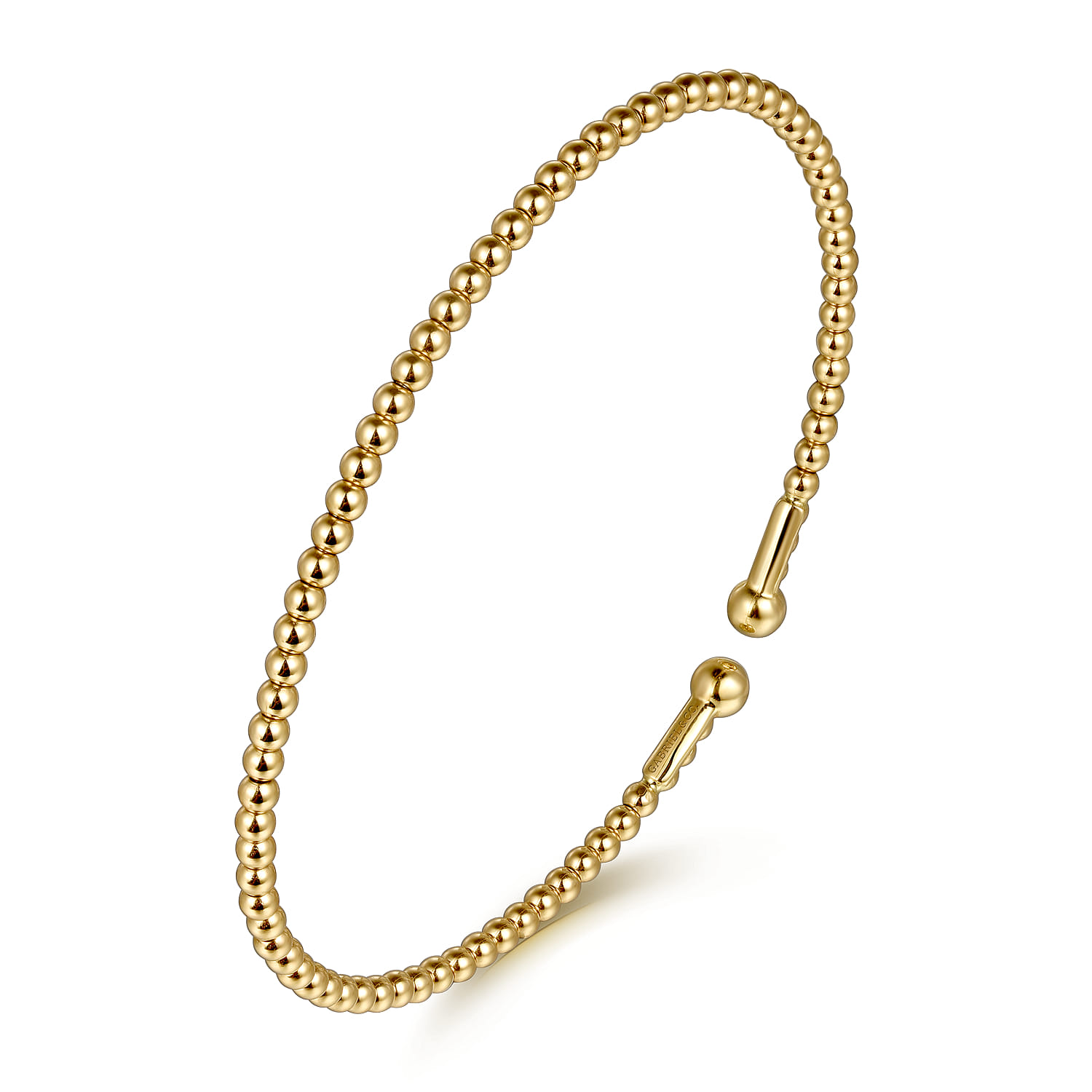 Split 14K Yellow Gold Beaded Bujukan Bangle - Shot 2