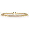 Split 14K Yellow Gold Beaded Bujukan Bangle