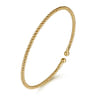 Split 14K Yellow Gold Beaded Bujukan Bangle