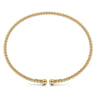 Split 14K Yellow Gold Beaded Bujukan Bangle