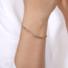 Split 14K Yellow Gold Bujukan Bead Cuff Bracelet with Diamond Pave Spikes - 0.25 ct