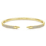 Split 14K Yellow Gold Diamond Spear Bangle - 0.5 ct