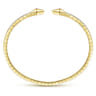 Split 14K Yellow Gold Diamond Spear Bangle - 0.5 ct