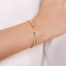 Split 14K Yellow Gold Diamond Spear Bangle - 0.5 ct