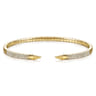Split 14K Yellow Gold Diamond Spear Bangle - 0.5 ct