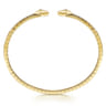 Split 14K Yellow Gold Diamond Spear Bangle - 0.5 ct