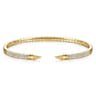 Split 14K Yellow Gold Diamond Spear Bangle - 0.5 ct