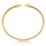 Split 14K Yellow Gold Diamond Spear Bangle - 0.5 ct