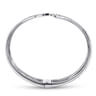 Split 18K White Gold Fan Diamond Bangle - 2.57 ct