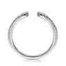 Stackable Open Ring 14K White Gold Diamond 0.16ct - 0.16 ct