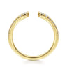 Stackable Open Ring 14K Yellow Gold Diamond 0.16ct - 0.16 ct
