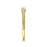 Stackable Open Ring 14K Yellow Gold Diamond 0.16ct - 0.16 ct
