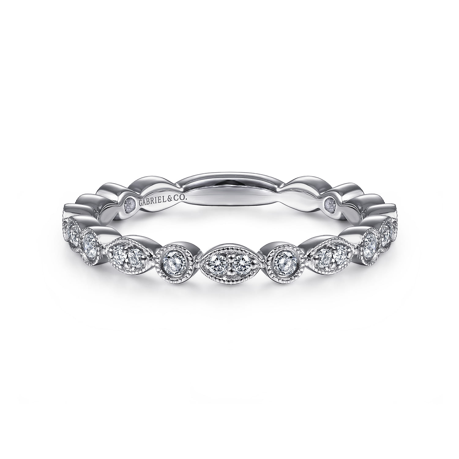 Stackable Ring 14K White Gold Diamond 0.25ct - 0.25 ct - Shot 1