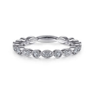 Stackable Ring 14K White Gold Diamond 0.25ct