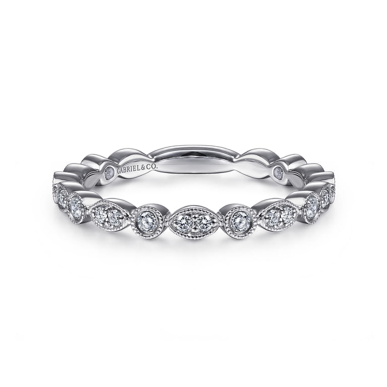 Stackable Ring 14K White Gold Diamond 0.25ct - 0.25 ct - Shot 1