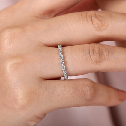 Stackable Ring 14K White Gold Diamond 0.25ct