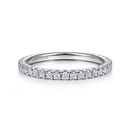 Stackable Ring 14K White Gold Diamond 0.4ct