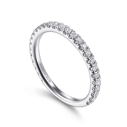 Stackable Ring 14K White Gold Diamond 0.4ct