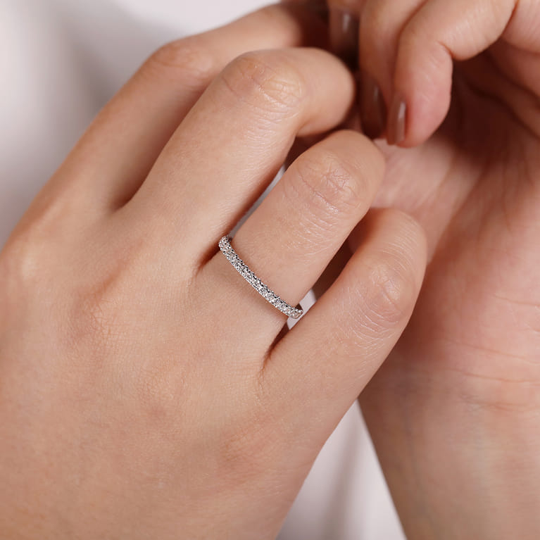 Stackable Ring 14K White Gold Diamond 0.4ct - 0.4 ct - Shot 5