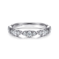 Stackable Ring 14K White Gold Diamond 0.4ct