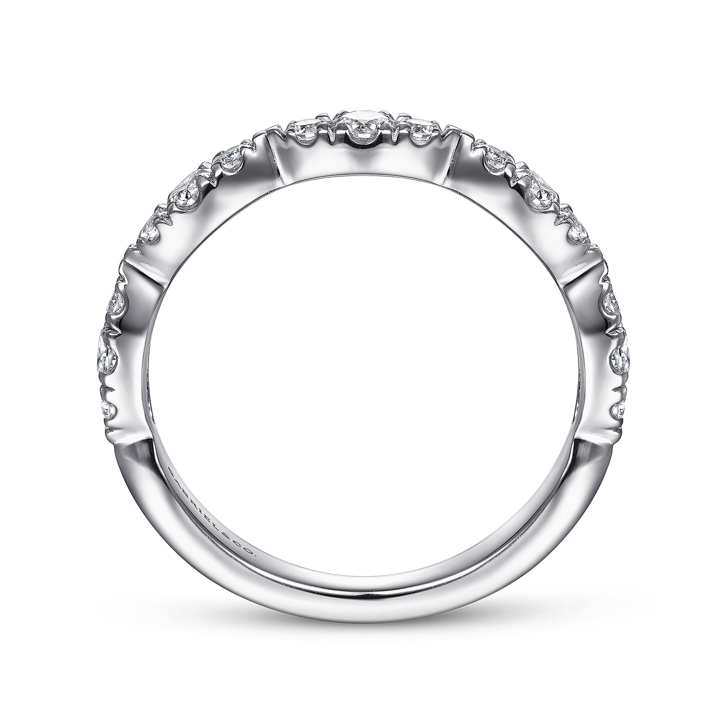 Stackable Ring 14K White Gold Diamond 0.4ct