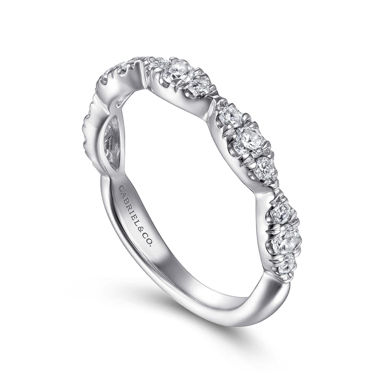 Stackable Ring 14K White Gold Diamond 0.4ct - 0.4 ct - Shot 3