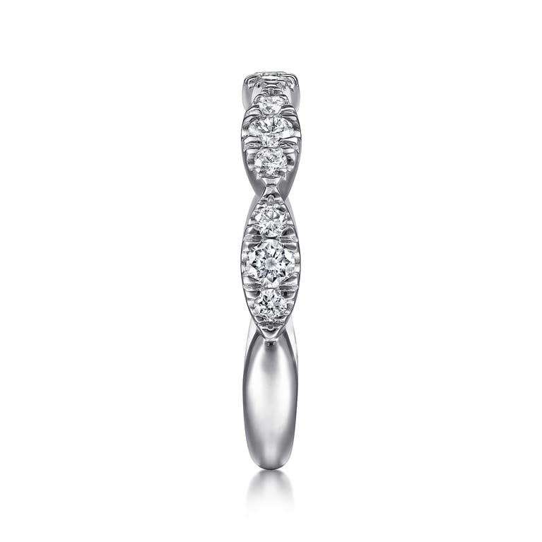 Stackable Ring 14K White Gold Diamond 0.4ct - 0.4 ct - Shot 4