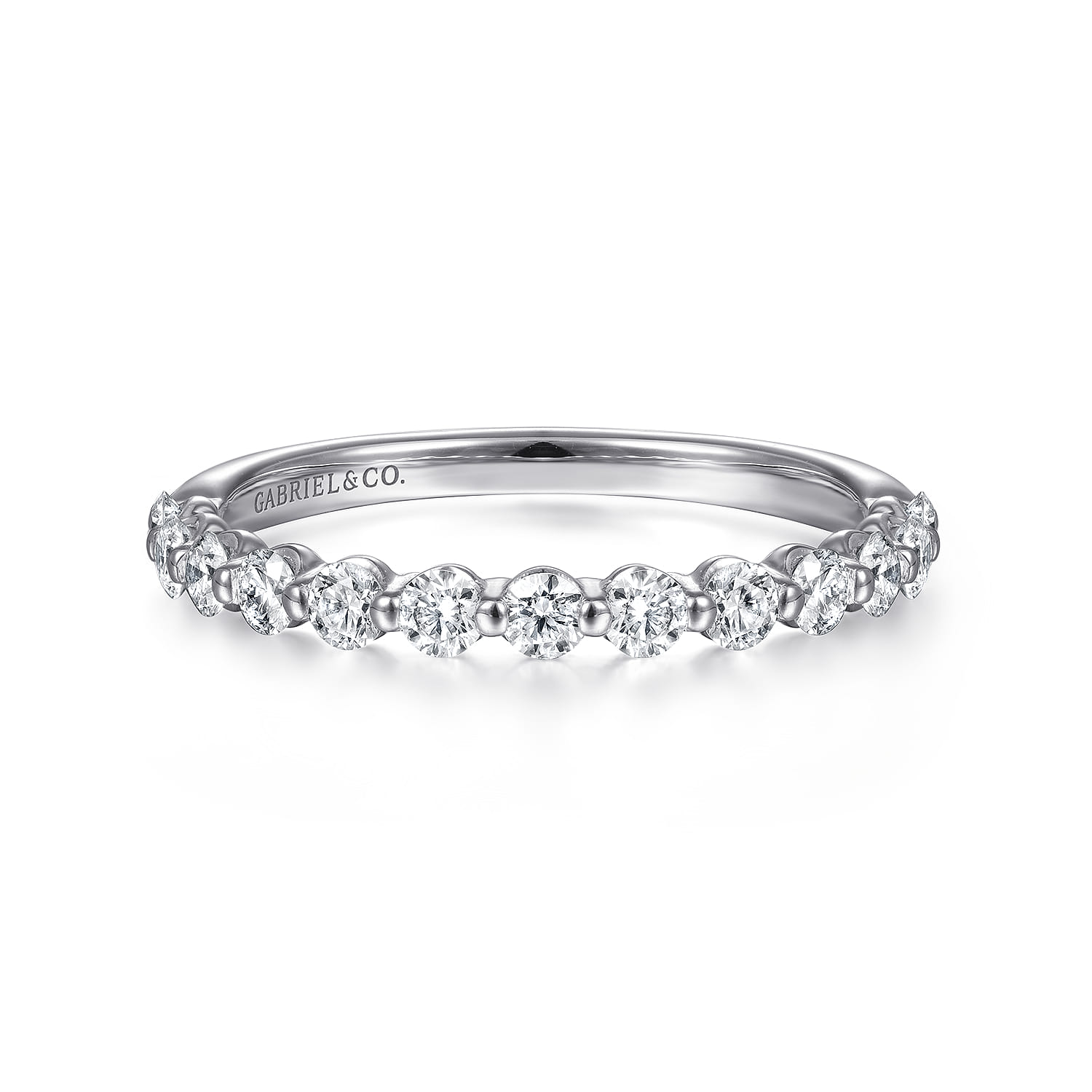 Stackable Ring 14K White Gold Diamond 0.5ct