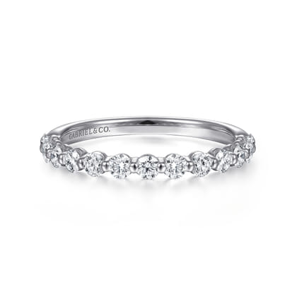 Stackable Ring 14K White Gold Diamond 0.5ct