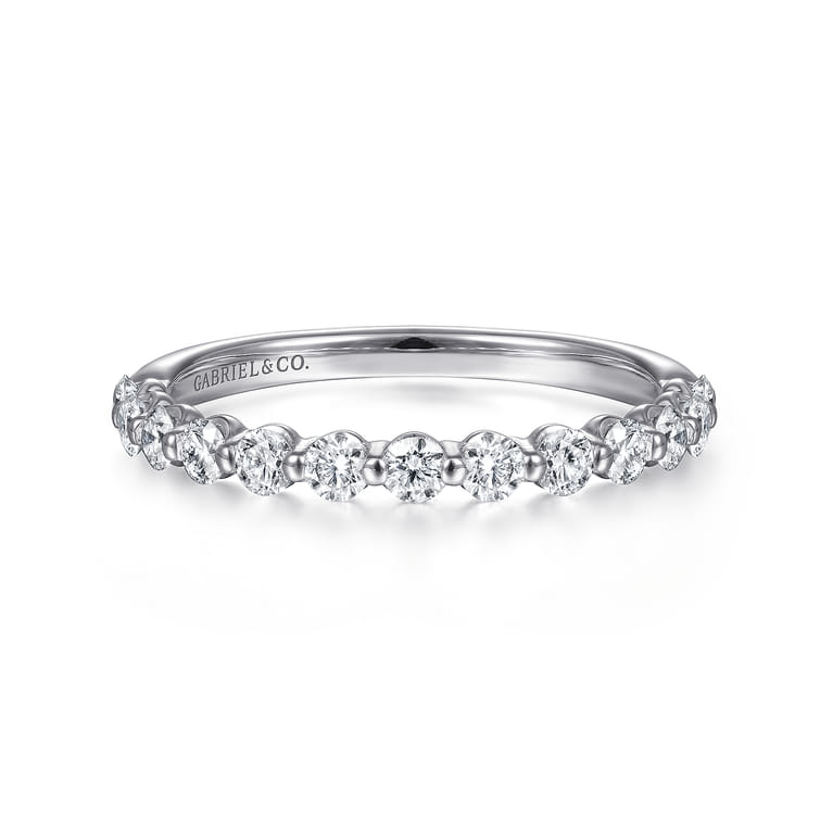Stackable Ring 14K White Gold Diamond 0.5ct - 0.5 ct - Shot 1