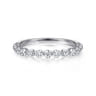 Stackable Ring 14K White Gold Diamond 0.5ct - 0.5 ct