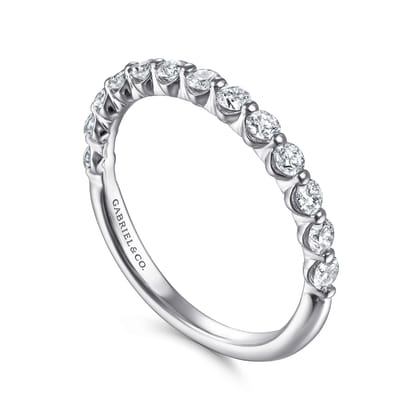 Stackable Ring 14K White Gold Diamond 0.5ct