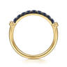 Stackable Ring 14K Yellow Gold Blue Sapphire Bujukan