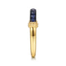 Stackable Ring 14K Yellow Gold Blue Sapphire Bujukan