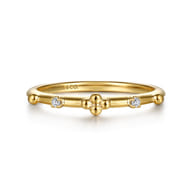 Stackable Ring 14K Yellow Gold Diamond 0.02ct Bujukan