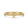 Stackable Ring 14K Yellow Gold Diamond 0.02ct Bujukan - 0.02 ct