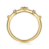 Stackable Ring 14K Yellow Gold Diamond 0.02ct Bujukan - 0.02 ct