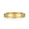 Stackable Ring 14K Yellow Gold Diamond 0.04ct - 0.04 ct