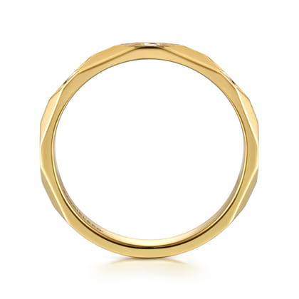 Stackable Ring 14K Yellow Gold Diamond 0.04ct