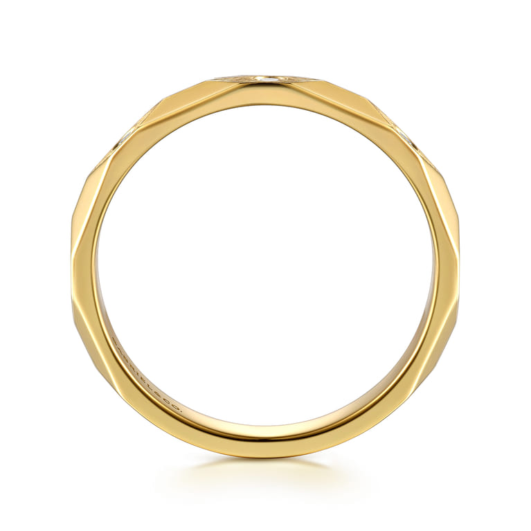 Stackable Ring 14K Yellow Gold Diamond 0.04ct - 0.04 ct - Shot 2