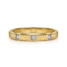 Stackable Ring 14K Yellow Gold Diamond 0.04ct - 0.04 ct