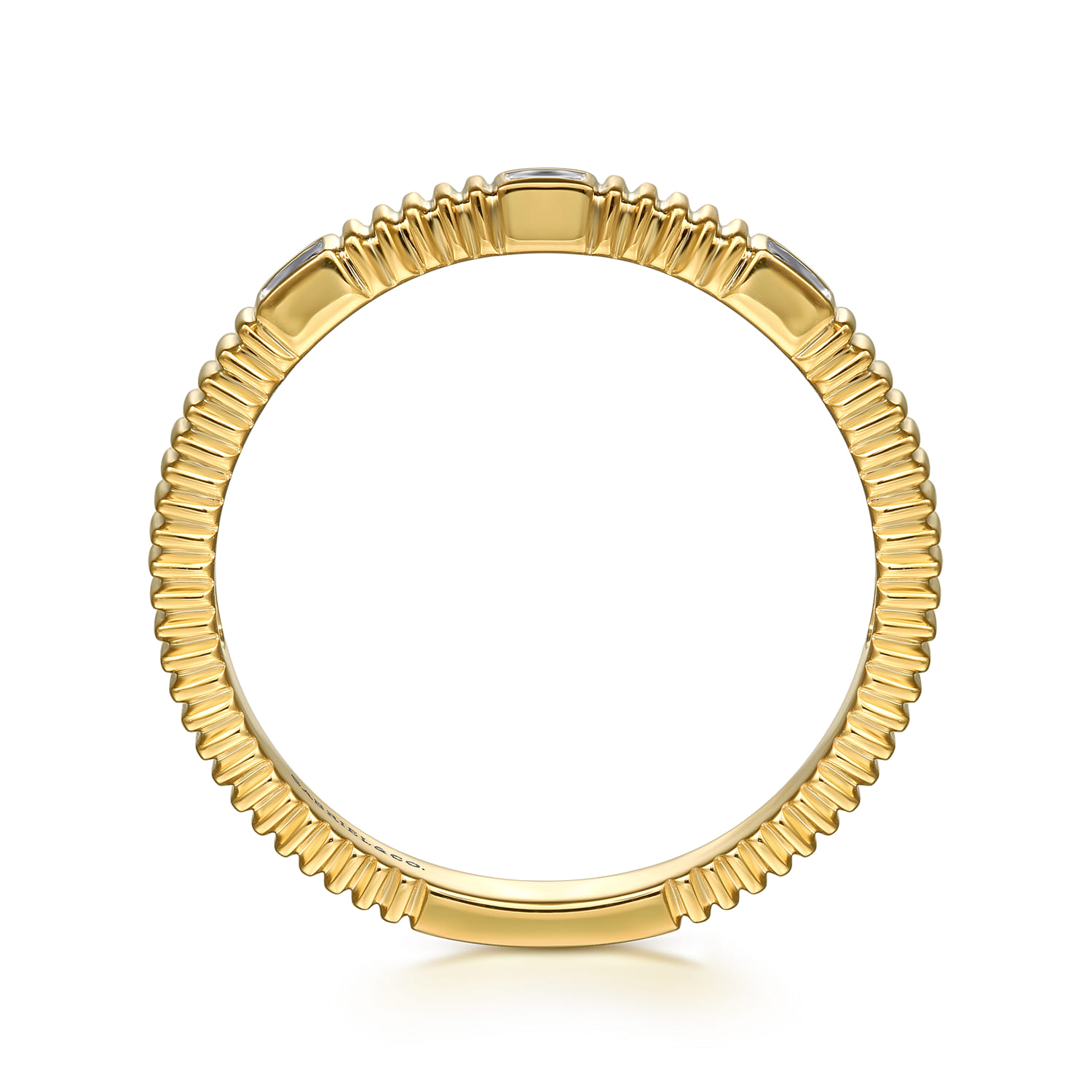 Stackable Ring 14K Yellow Gold Diamond 0.04ct - 0.04 ct - Shot 2