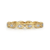Stackable Ring 14K Yellow Gold Diamond 0.11ct Bujukan